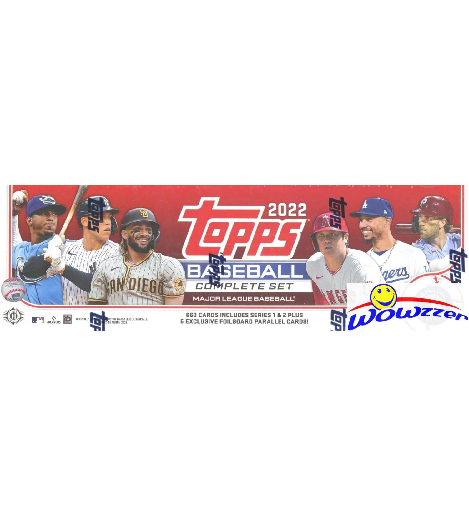 2022 Topps Baseball Complete 668 Card Factory Set | (5) Exclusive Foilboards #/390 | Series 1 & 2 Rookies Julio Rodriguez, Bobby Witt Jr & More - Buy Online on SooperMarket.com