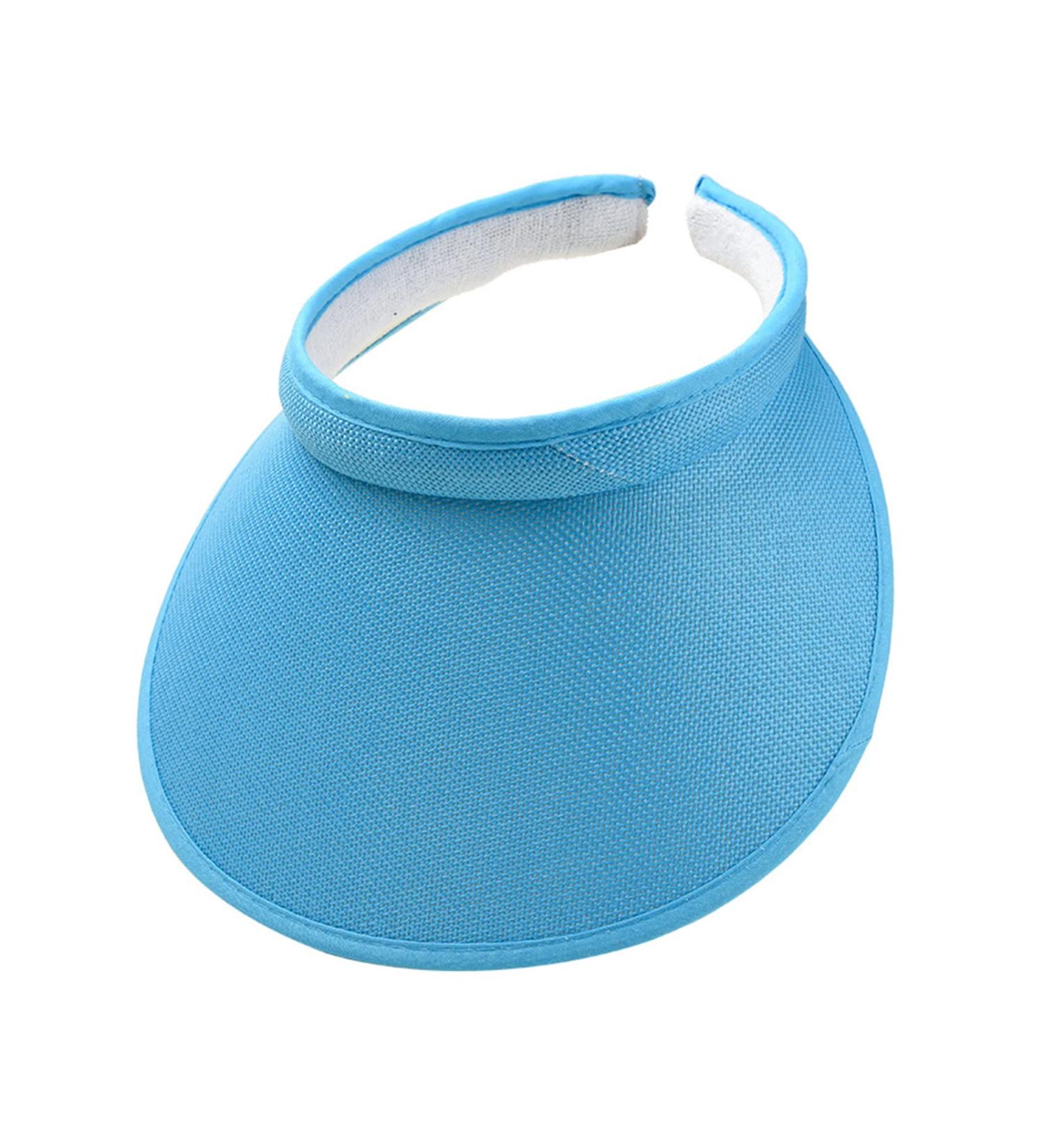Jecvxor Cloth Covered Slip-On Visor Large Blue - Women's/Men's Sports Sun Visor Hat - Buy Online on SooperMarket.com