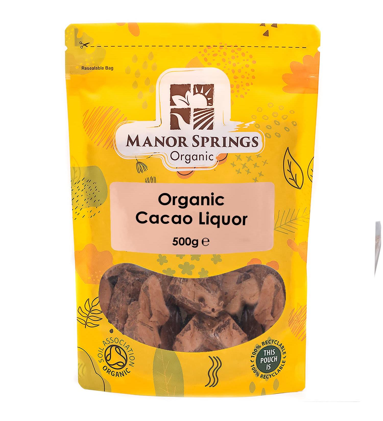 Organic Cacao Liquor/Mass 500g Cacao Liquor Paste by Manor Springs Organic - Buy Online on SooperMarket.com