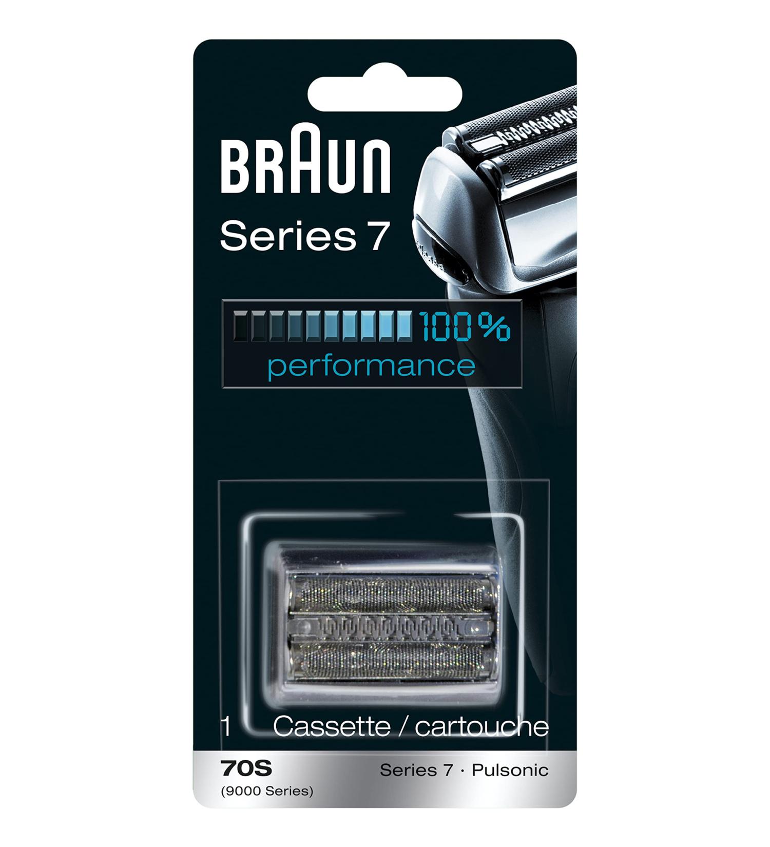 Braun Series 7 70S Electric Shaver Head Replacement Cassette - Silver - Buy Online on SooperMarket.com