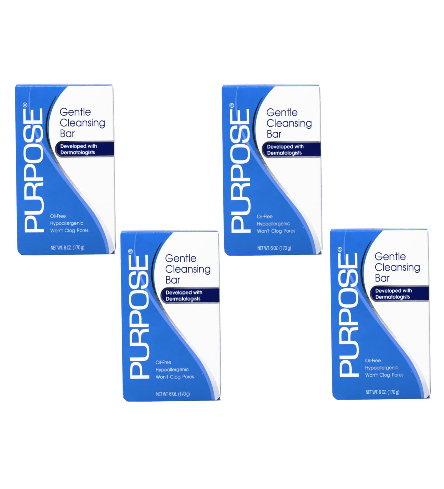 Purpose Gentle Cleansing Bar Oil Free 6 oz - Pack of 4 | Hypoallergenic Formula - Buy Online on SooperMarket.com