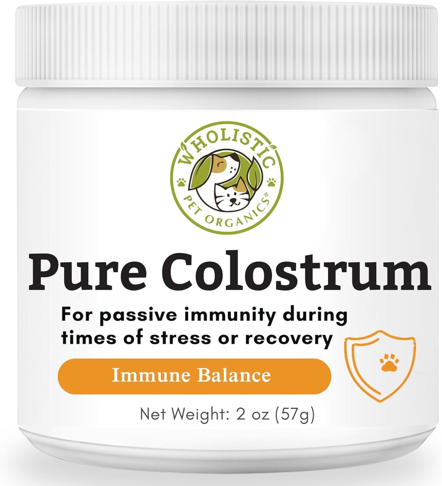 Organic Wholistic Pet Bovine Colostrum Powder for Dogs & Cats | Allergy Relief, Gut Health, Immune Support | High Antibody Levels | Puppies & Adult Dogs/Cats - Buy Online on SooperMarket.com