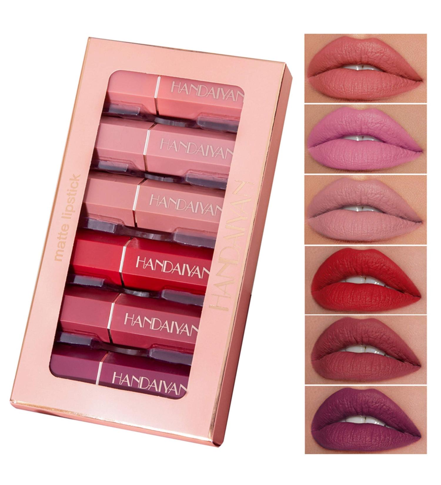 CCbeauty Matte Lipstick Set - 6 Colors Waterproof Long Lasting Nude Lip Stick Gift for Her - Mothers Day Gift Set - Buy Online on SooperMarket.com