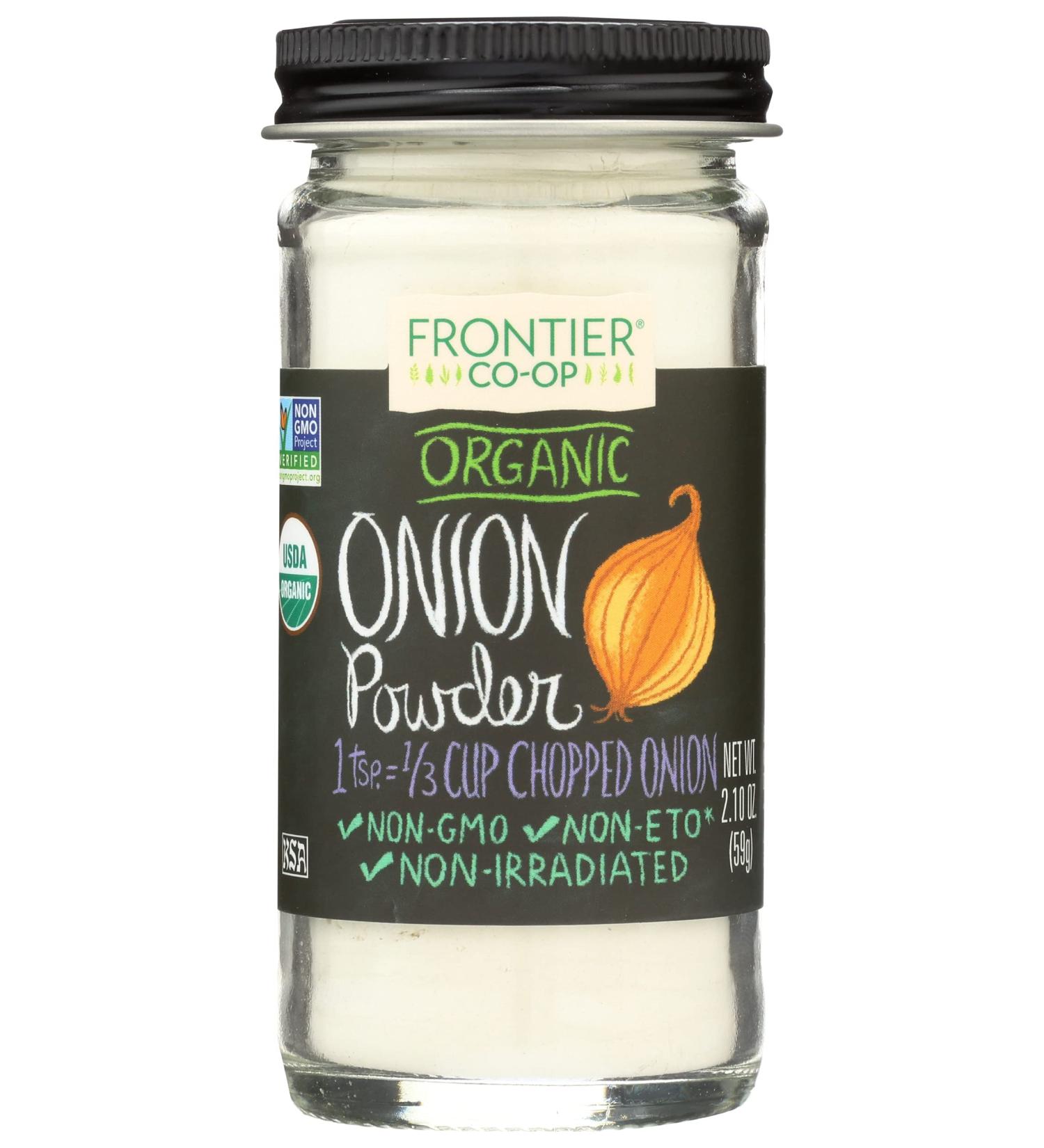 Frontier Herb Organic White Onion Powder 2.1 oz - Pure and Flavorful - Buy Online on SooperMarket.com