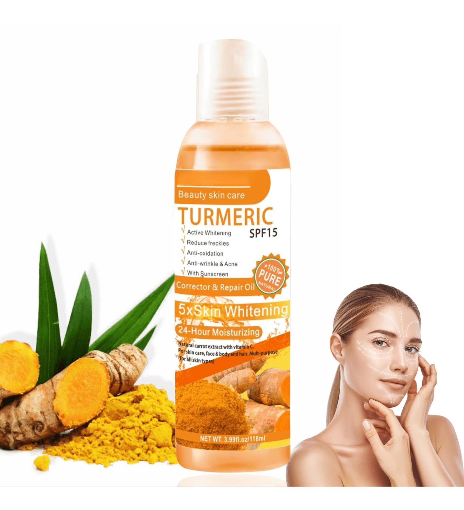 Turmeric Oil Turmeric Face Serum Dark Spot Correcting Glow Serum Reduces Age Spots Sun Spot Improve Brightening Moisturzing Body Face Oils and Serums (Turmeric Oil) - Buy Online on SooperMarket.com
