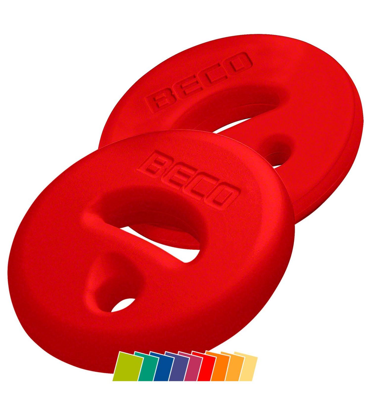 BECO AquaDisc SZ Aqua Training Discs - Red Pair | Best Aqua Dumbbells for Water Workouts | International Shipping - Buy Online on SooperMarket.com