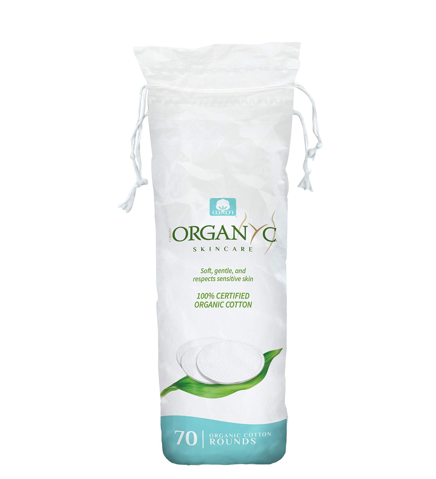 Organyc 100% Certified Organic Cotton Makeup Pads - Natural Unbleached Makeup Remover Rounds (70 Count) - Buy Online on SooperMarket.com
