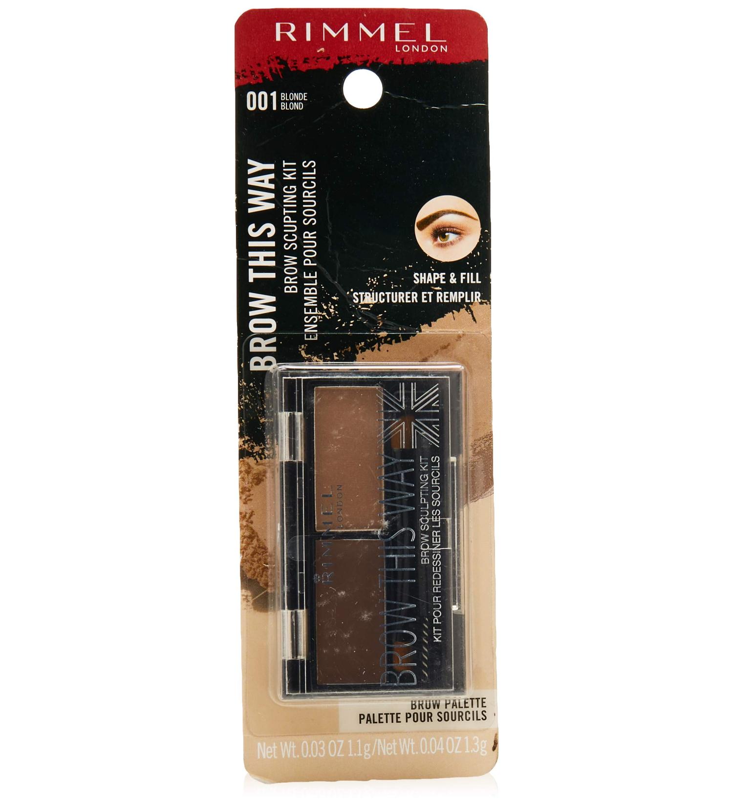 Rimmel London Brow This Way Sculpting Kit 001 Blonde - Precision Brow Shaping - Buy Online on SooperMarket.com