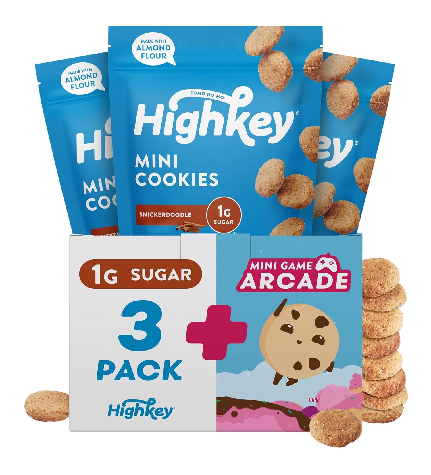 HighKey Keto Snickerdoodle Cookies - Low Carb Snack  3 Packs (16 Pieces) - Buy Online on SooperMarket.com