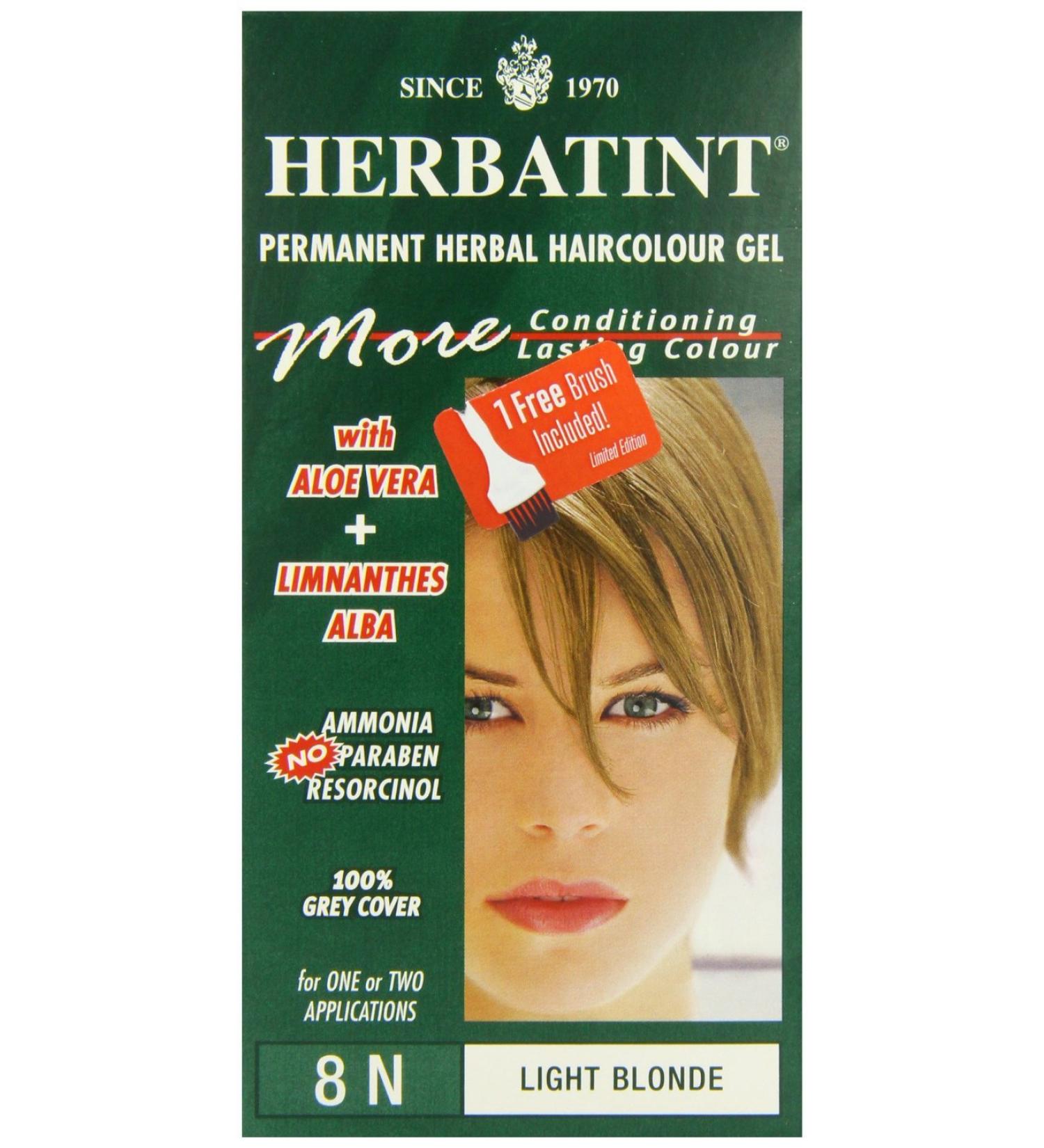Herbatint 8N Light Blonde Permanent Herbal Hair Color Gel - 135 ml - Buy Online on SooperMarket.com