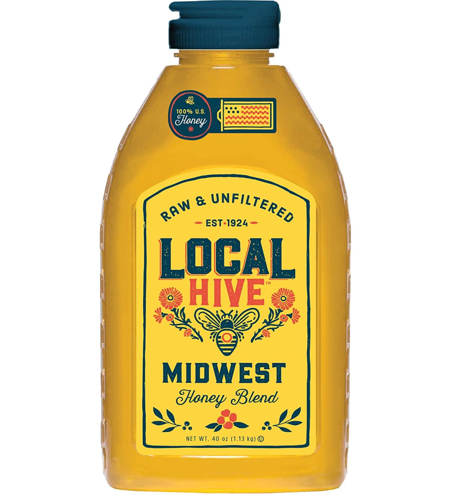 Local Hive Raw Honey 40oz - Pure & Unfiltered from Midwest Beekeepers - Buy Online on SooperMarket.com