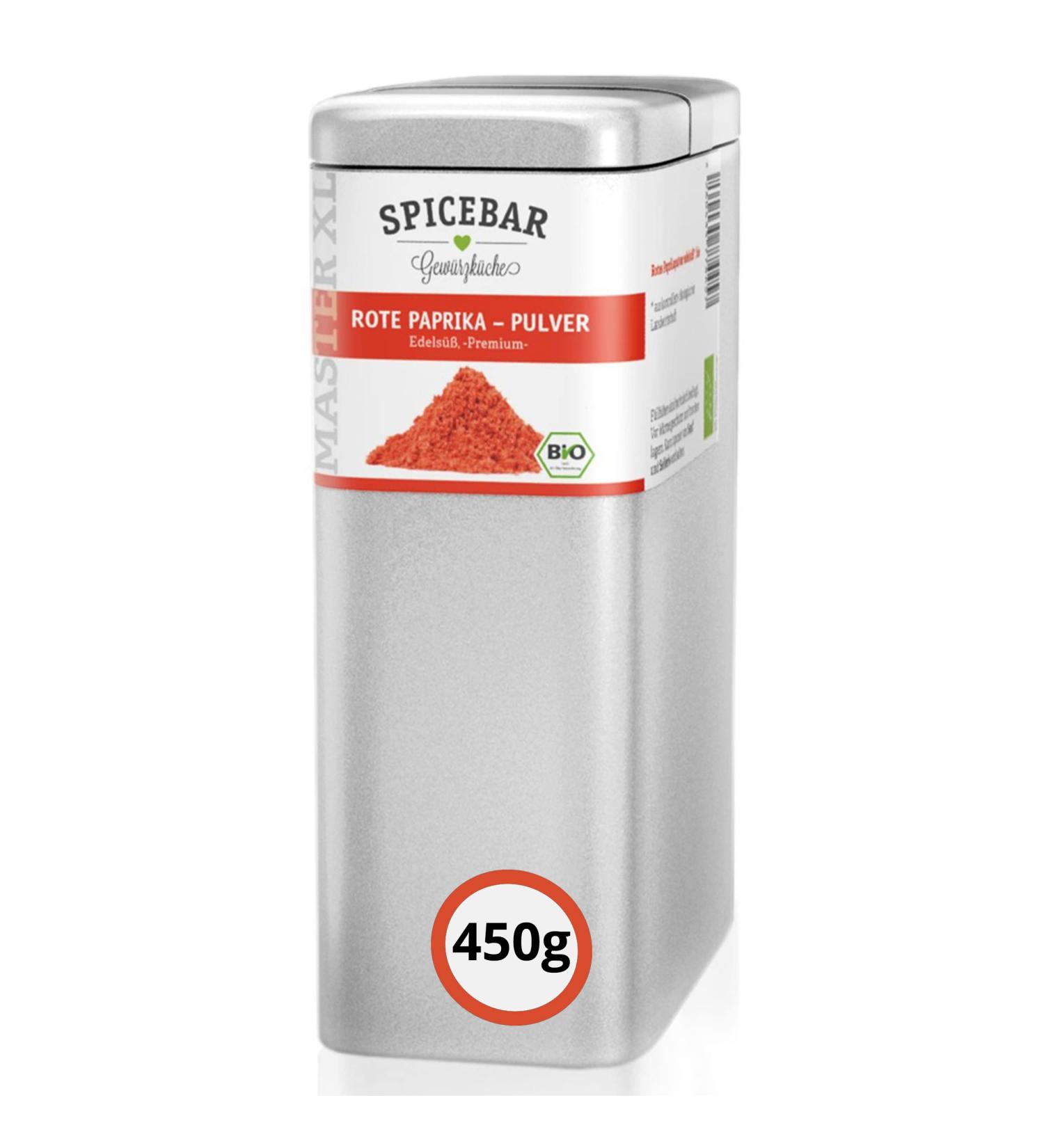 Organic Sweet Paprika Powder from Spain - Spicebar 450g XL Shaker - Premium Ground Paprika Spice for Cooking - Buy Online on SooperMarket.com