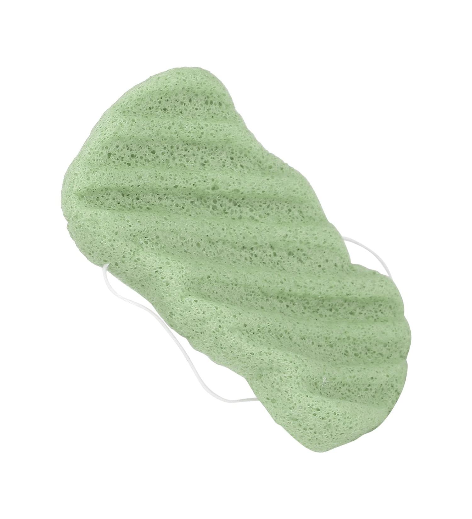 Verdant Touch Exfoliating Face Sponge Plant Fiber Facial Sponge Reusable Exfoliating Face Cleansing Puff Washable Portable Bath Puff Green - Buy Online on SooperMarket.com