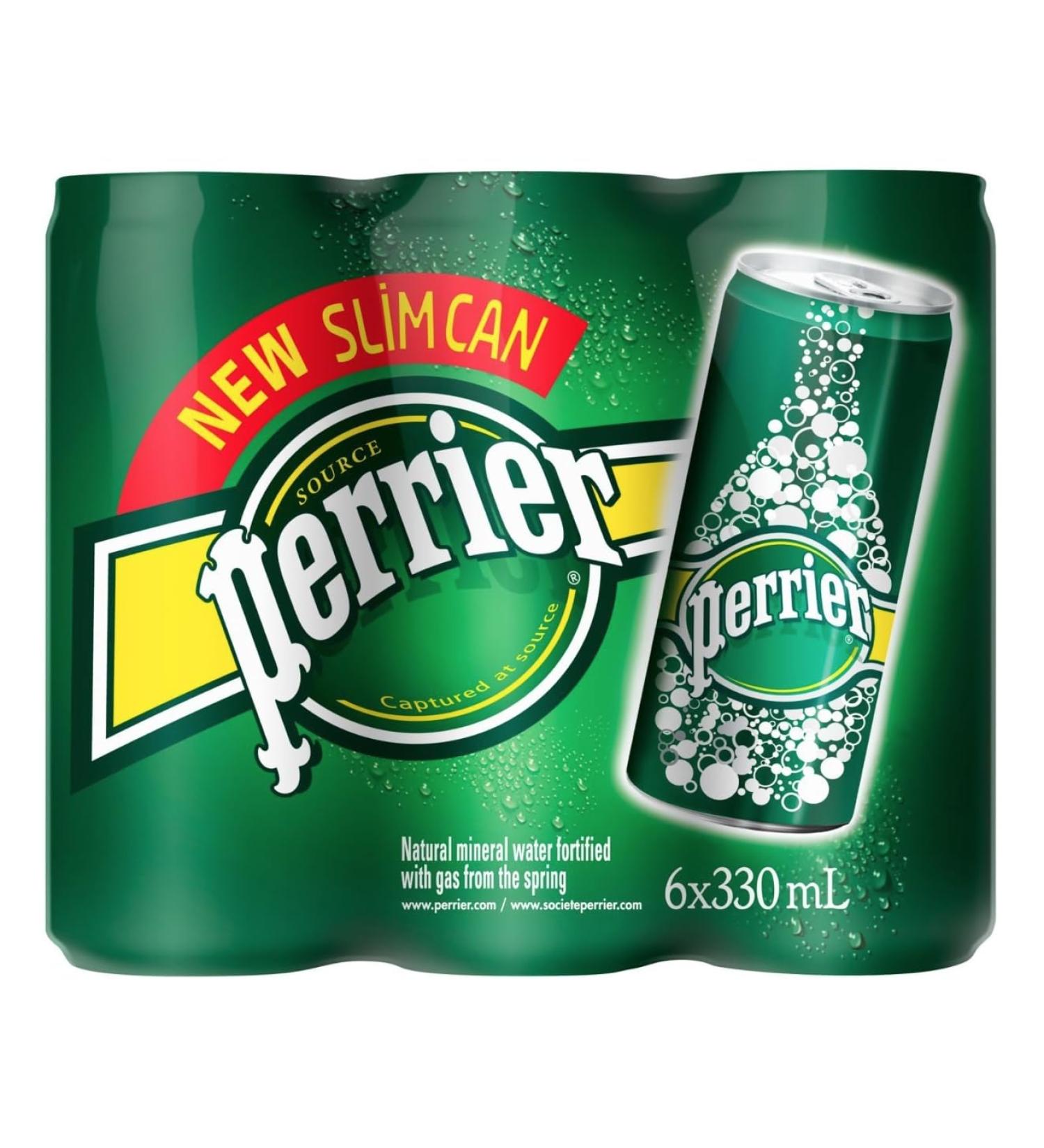 Perrier sparkling mineral water can 12x330ml - Buy Online on SooperMarket.com