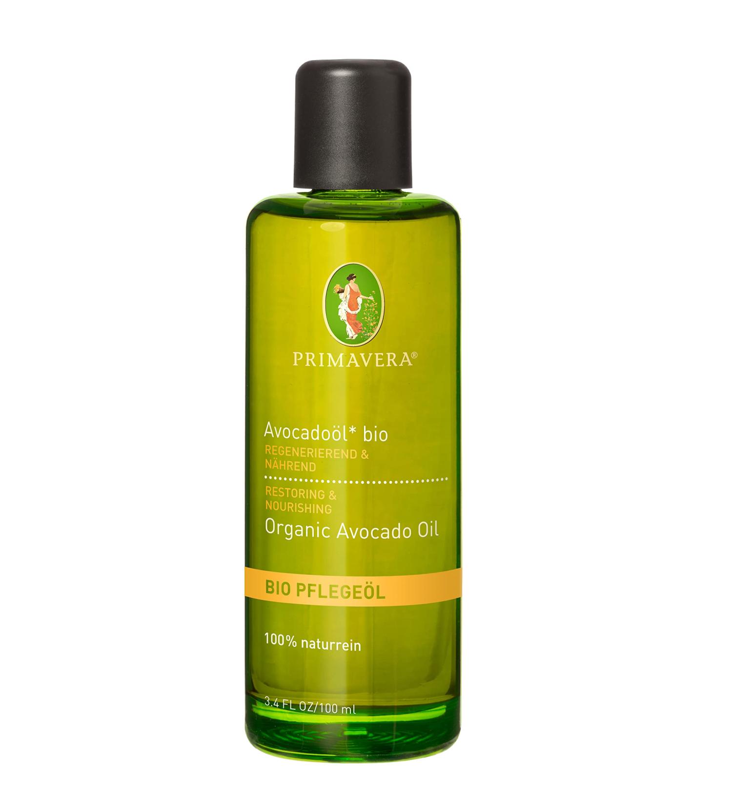 PRIMAVERA care oil avocado oil organic 100 ml - aroma oil natural cosmetics - regenerating nourishing for rough dry skin - vegan