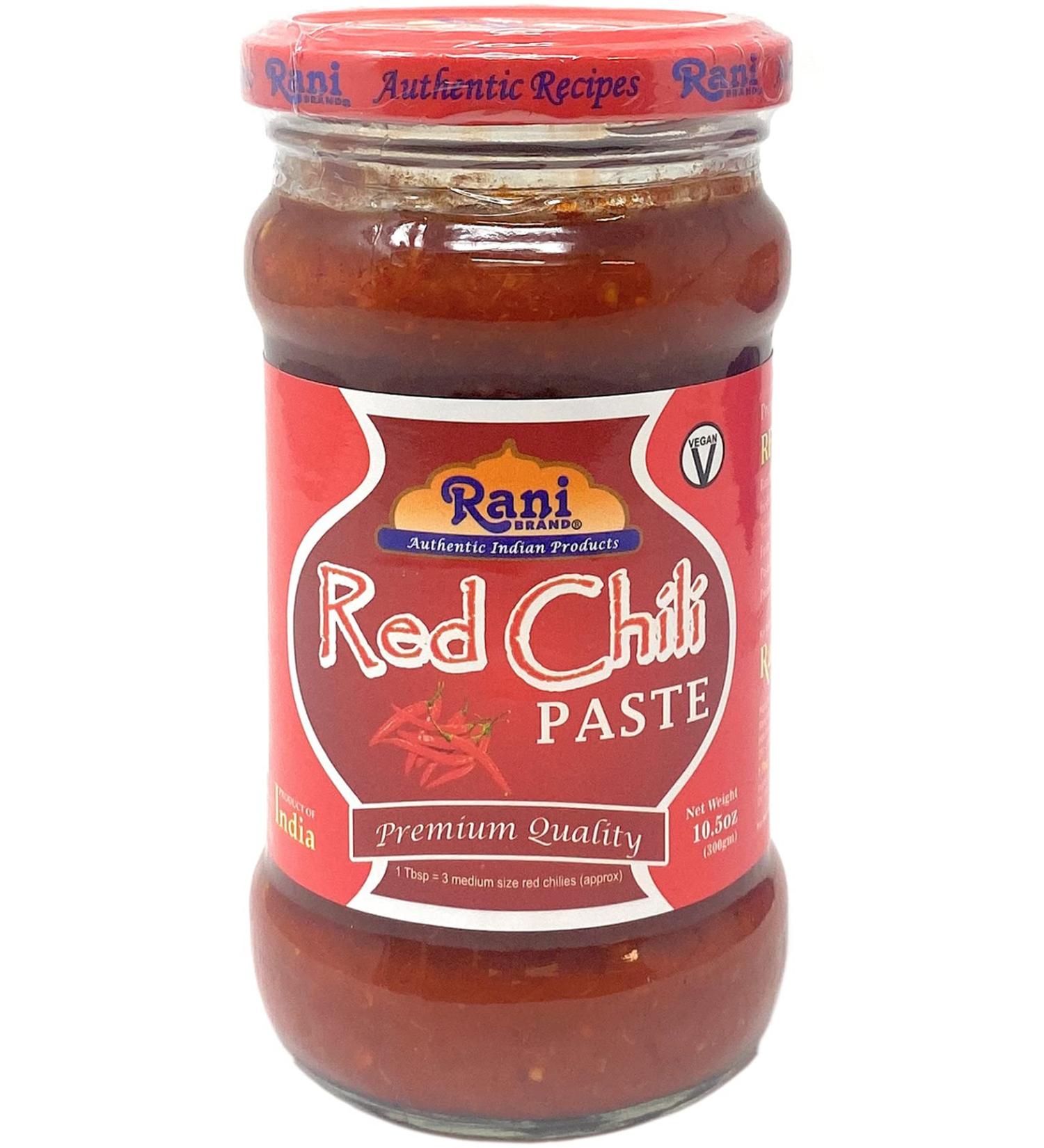 Rani Red Chilli Cooking Paste 10.58oz (300g) Glass Jar - Vegan, Gluten Free, NON-GMO - Indian Origin Red Chilli - 300g (1 Pack) - Buy Online on SooperMarket.com
