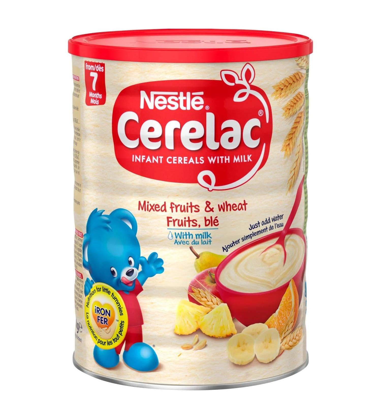 MASNestle Cerelac Infant Cereal with Milk and Wheat 1 kg Mixed Fruit 35.27 Oz-Mas