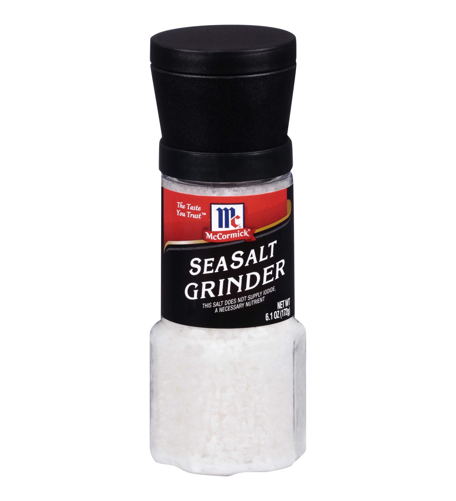 McCormick Sea Salt Grinder 6.1 oz - Top Quality Sea Salt - 6.1 Ounce Pack - Buy Online on SooperMarket.com