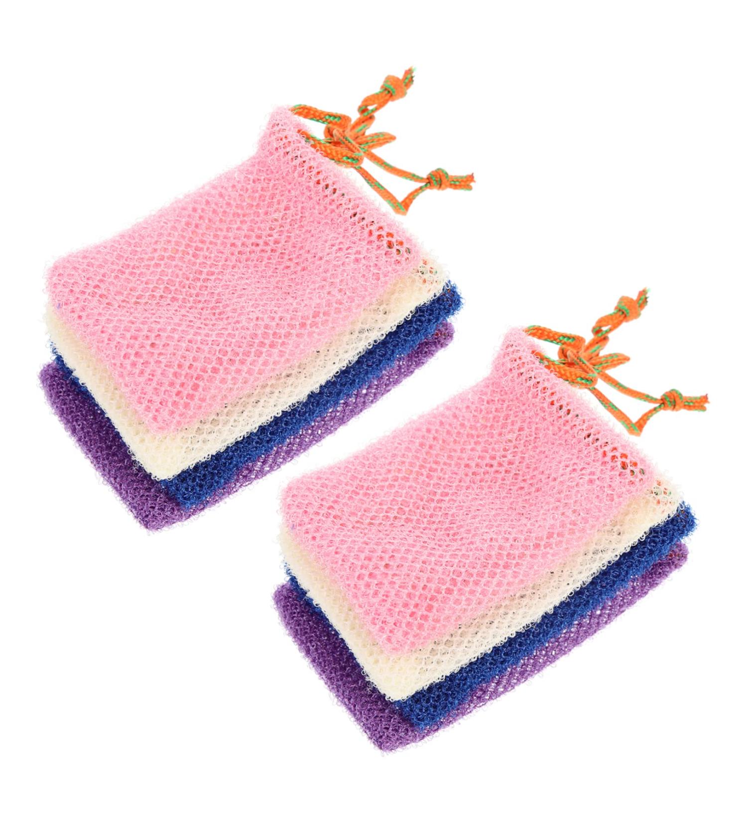 FOYTOKI 8pcs Soap Bag Foaming Net Mesh Soap Savers Pocket Organizer Pouch Bath Scrubber Sisal Soap Bag Nylon - Buy Online on SooperMarket.com