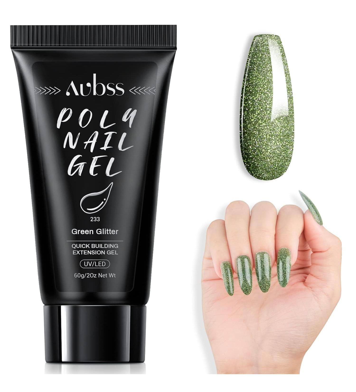 Aokitec 60ml Diamond Green Nail Extension Gel | UV Polish for DIY & Salon Use | Acrylic False Nails & Nail Design - Buy Online on SooperMarket.com