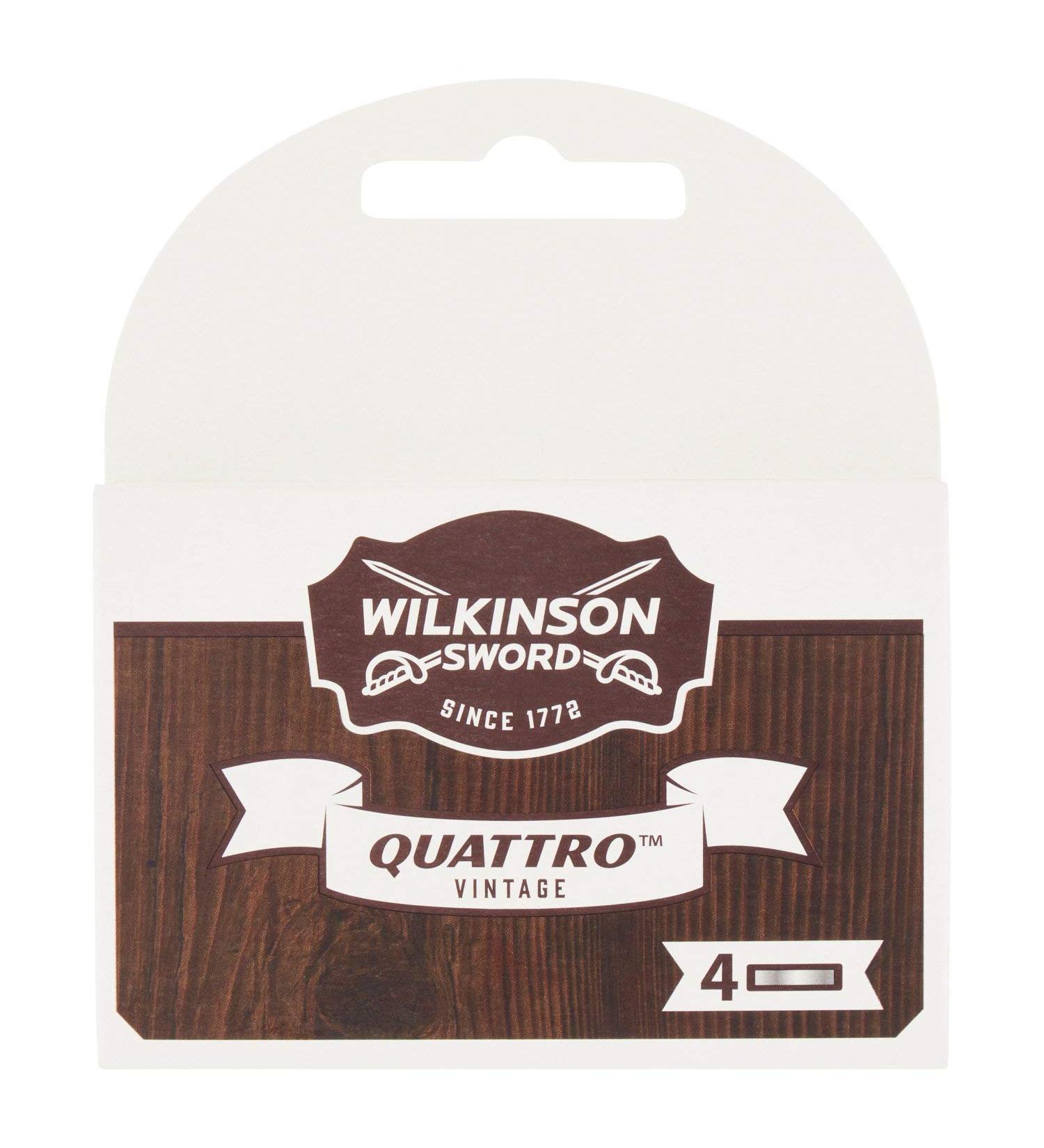 Wilkinson Quattro Wood Vintage Blades - 4 Pack | Premium International Shipping - Buy Online on SooperMarket.com