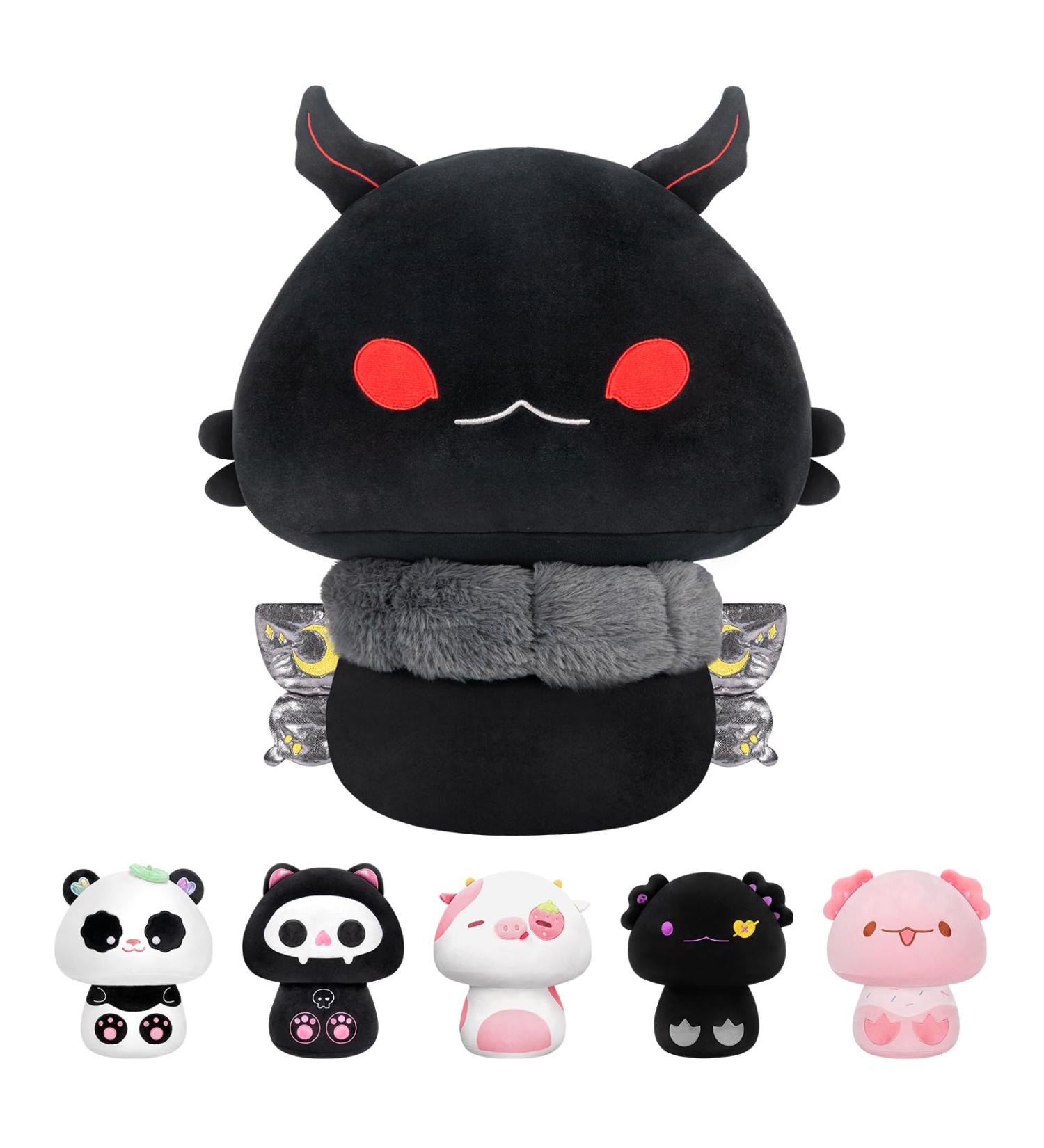 Mewaii 14'' Mothman Mushroom Plush Pillow Squishy Toy - Black Moth 14 Inch - Buy Online on SooperMarket.com