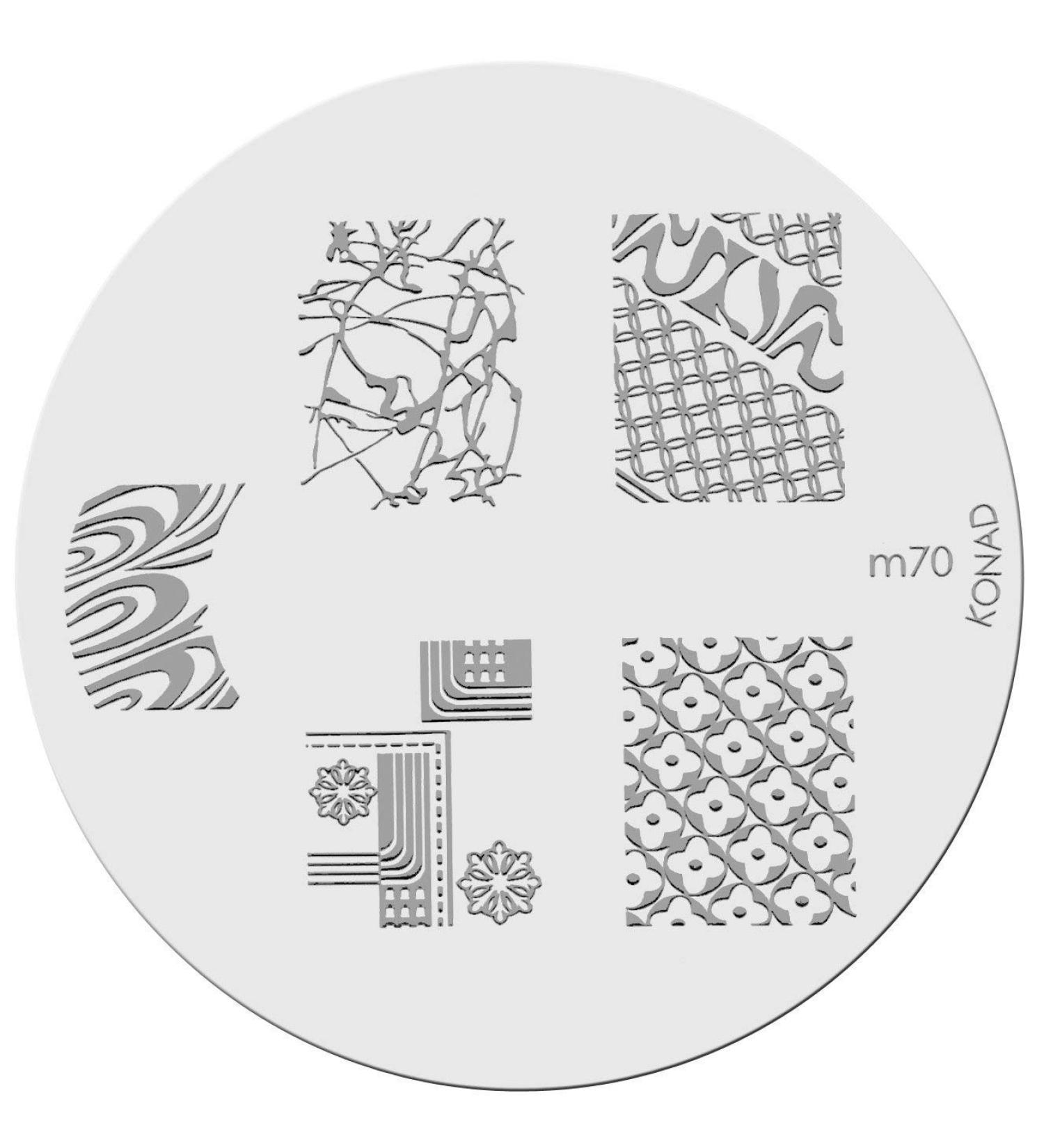 Konad Stamping Stencils M70 - Premium Nail Art Supplies for Creative Designs | International Shipping Available - Buy Online on SooperMarket.com