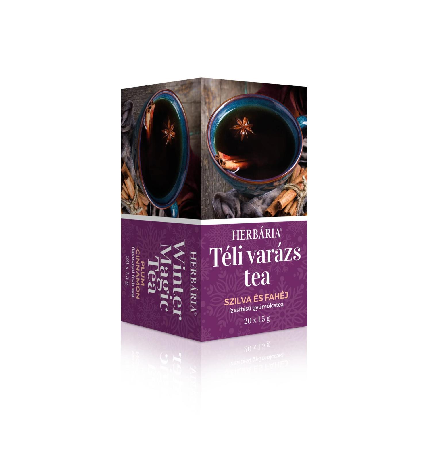 Plum and Cinnamon 100% Natural Fruit Herbal Flavoured Seasonal Tea with Hibiscus Flower and Rosehip