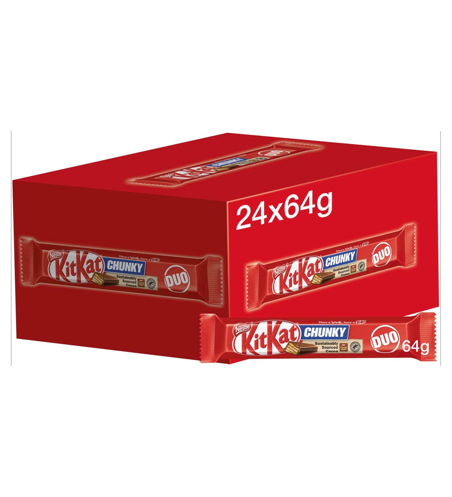 Kit Kat Chunky Duo Milk Chocolate Bars 24 x 64 g - Buy Online on SooperMarket.com