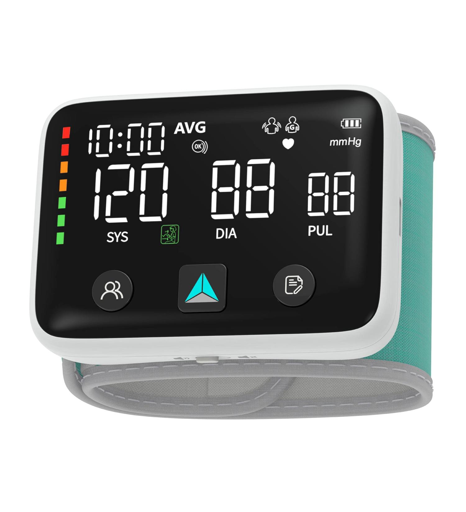 2023 Rechargeable Wrist Blood Pressure Monitor with Large LED Display and Voice Sensor - Buy Online on SooperMarket.com