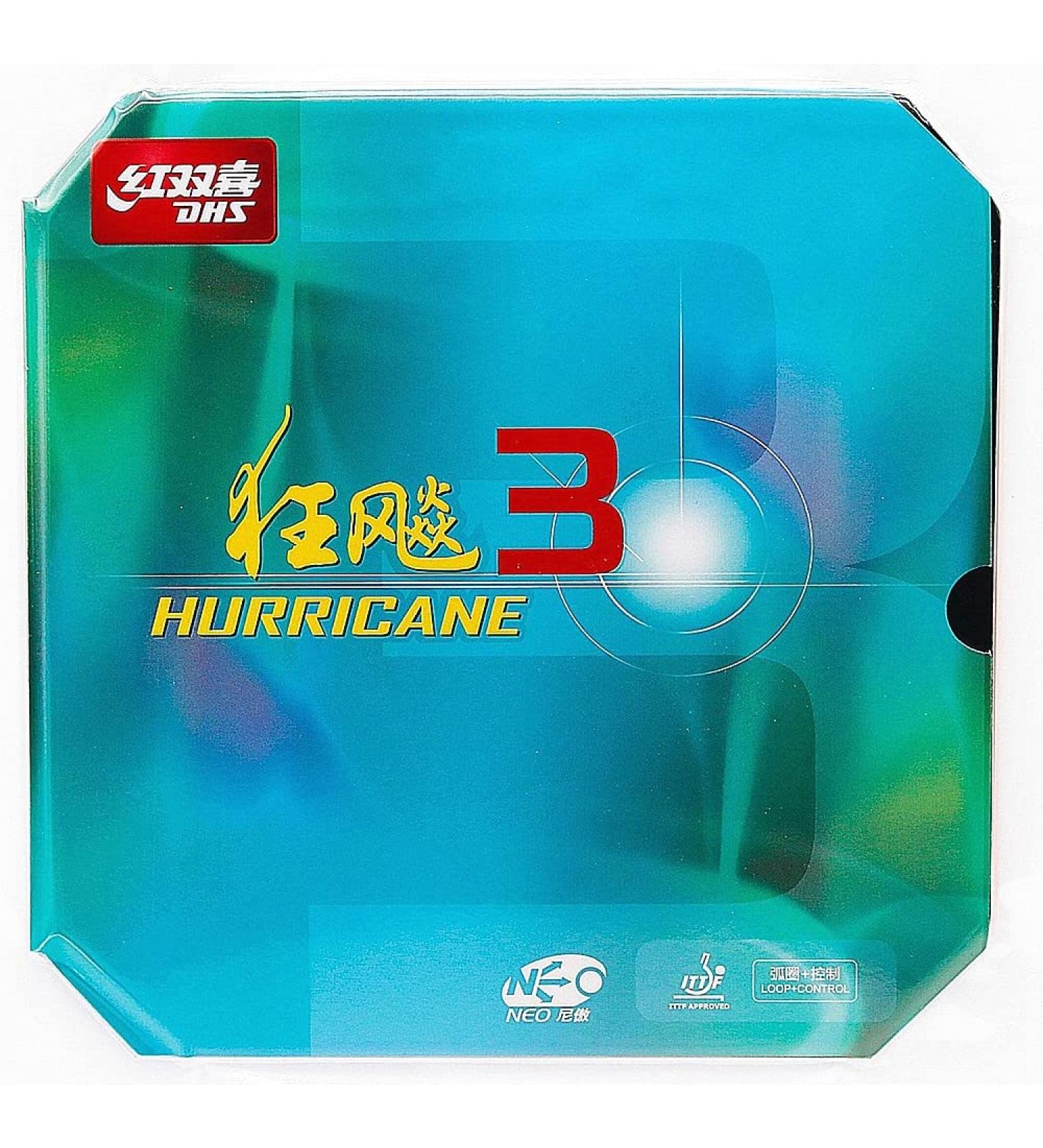 SixBuys DHS Hurricane 3 NEO Table Tennis Rubber Sheet - 40 Degree Hardness, 2.15mm, Black Color - Buy Online on SooperMarket.com