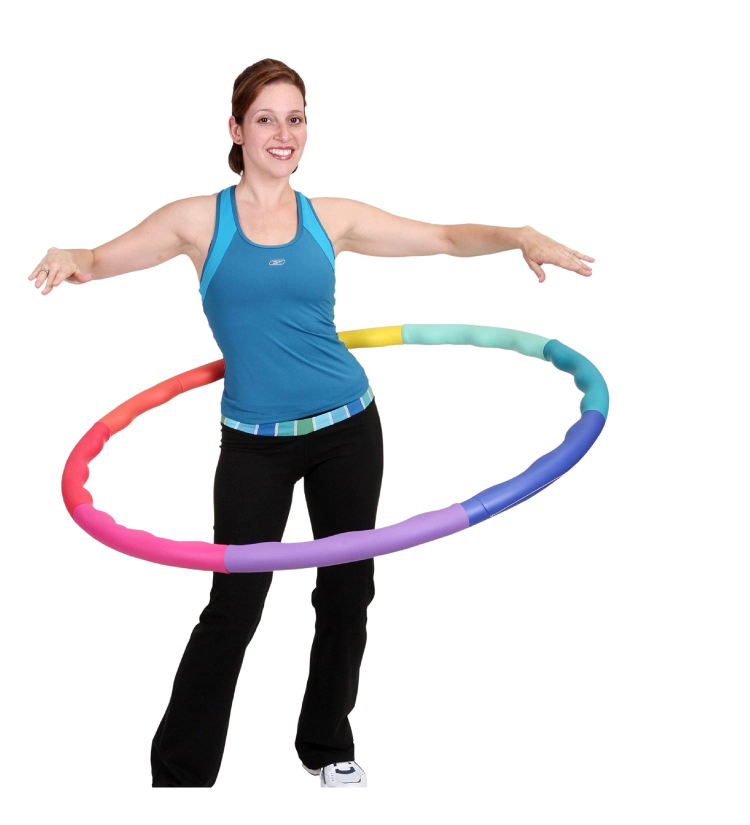 ACU Hoop 4M 4lb Weighted Hula Hoop for Weight Loss Fitness Workout - Rainbow Colors - Buy Online on SooperMarket.com