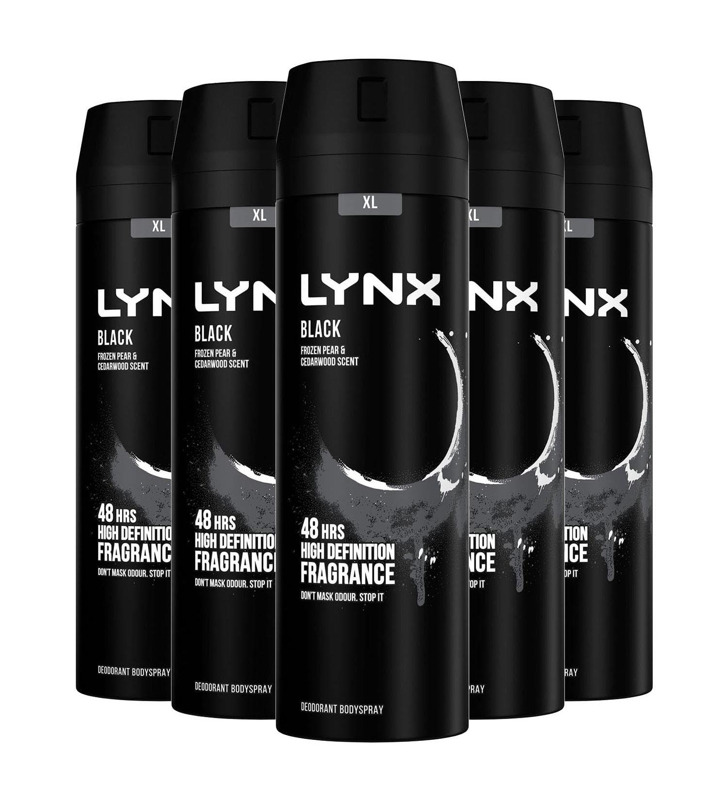 Lynx Black Bodyspray 200 ml x 5 pack - Buy Online on SooperMarket.com