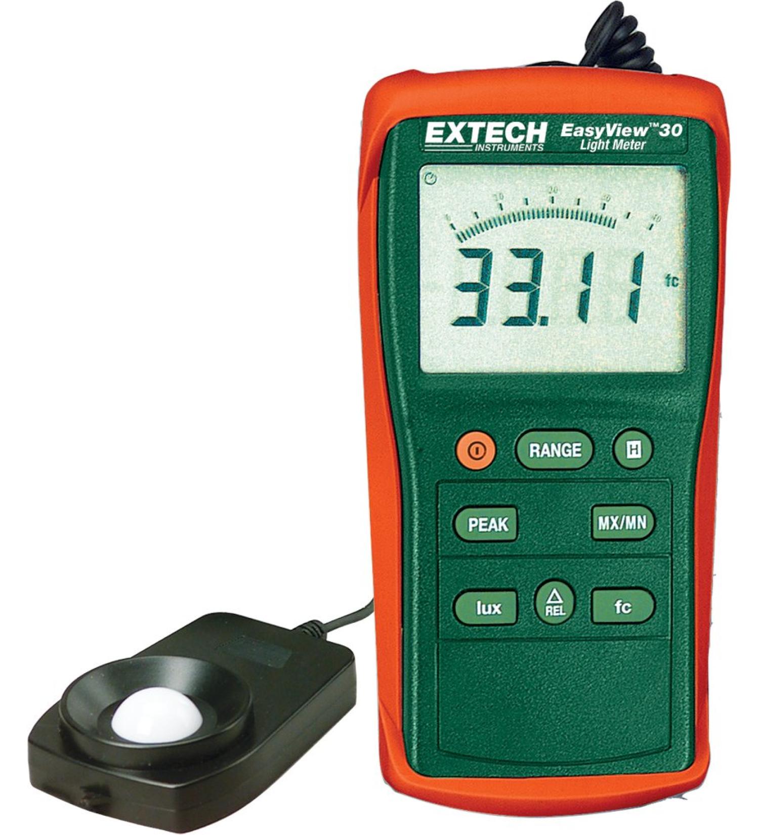 Extech EA30 Easy View Wide Range Light Meter (40 to 40,000 Foot Candles)
