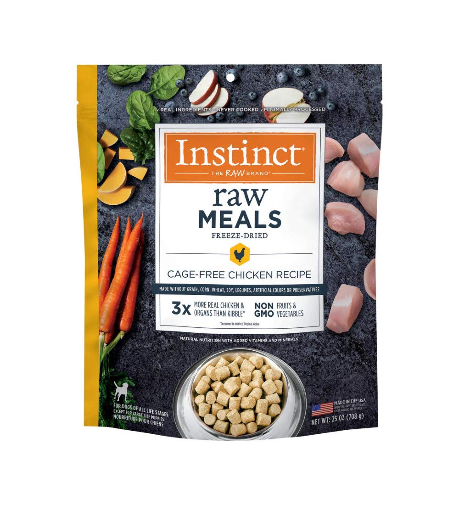 Instinct Freeze-Dried Raw Chicken Dog Food 1.56 lb - Grain Free, Natural Ingredients - Buy Online on SooperMarket.com