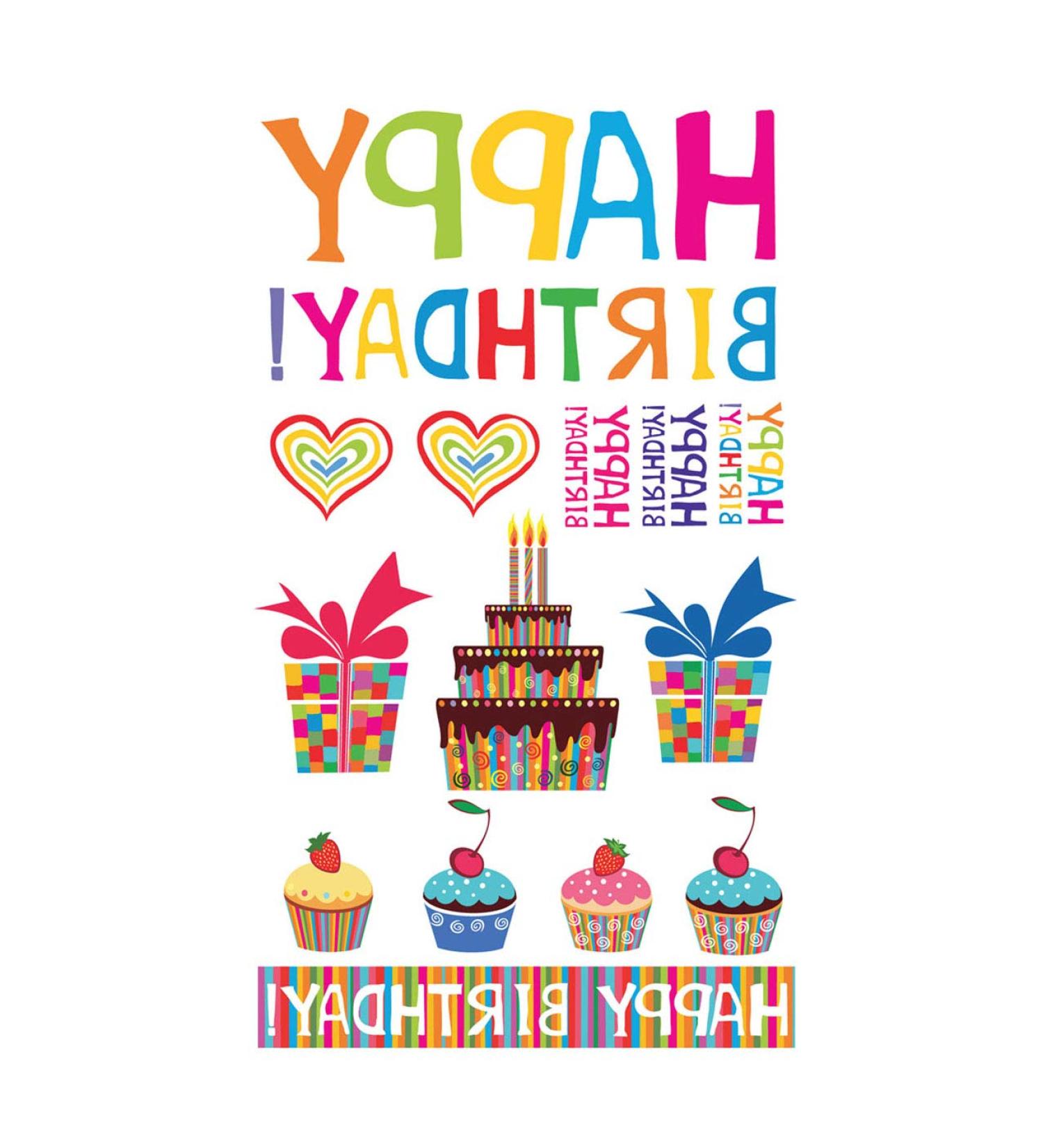 Supperb  Temporary Tattoos - Happy Birthday Temporary Tattoo