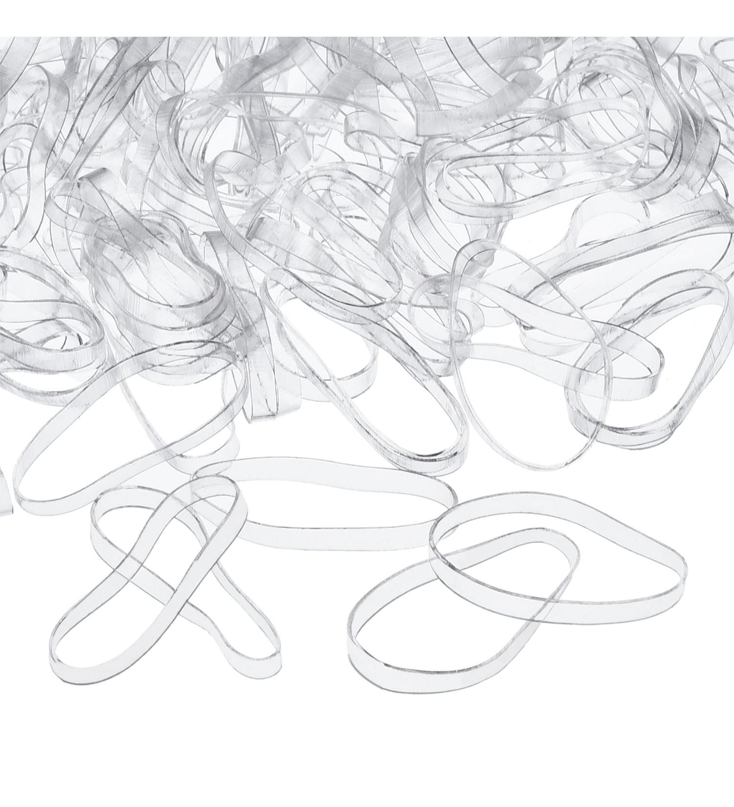 500 Pack 3mm Clear Elastic Hair Bands - eBoot Rubber Bands for Hair Styling - Buy Online on SooperMarket.com