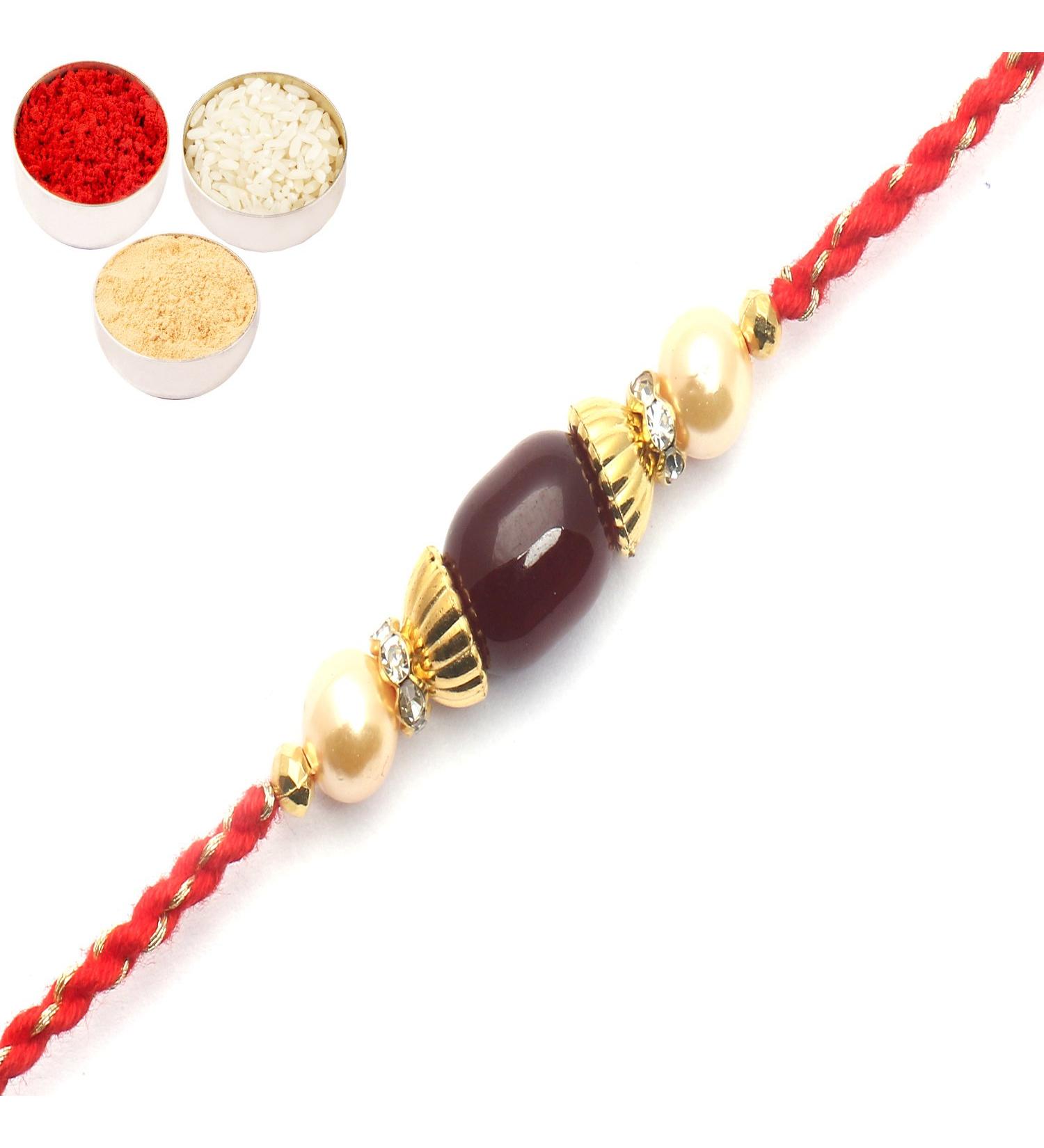 Ghasitaram Gifts Rakhi for Brother Rakhis Online-6794 Fancy Thread Rakhi - Buy Online on SooperMarket.com