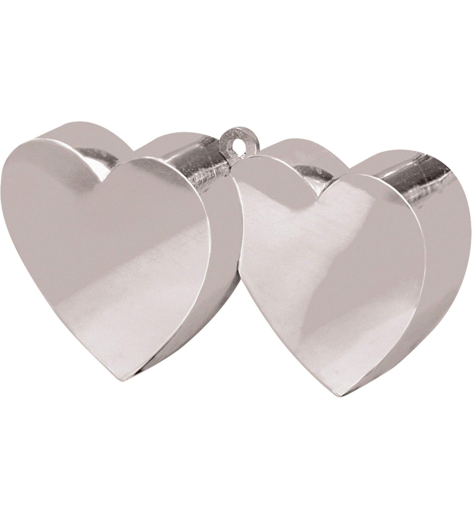Double Heart Balloon Weight | Silver | Party Decor - Buy Online on SooperMarket.com