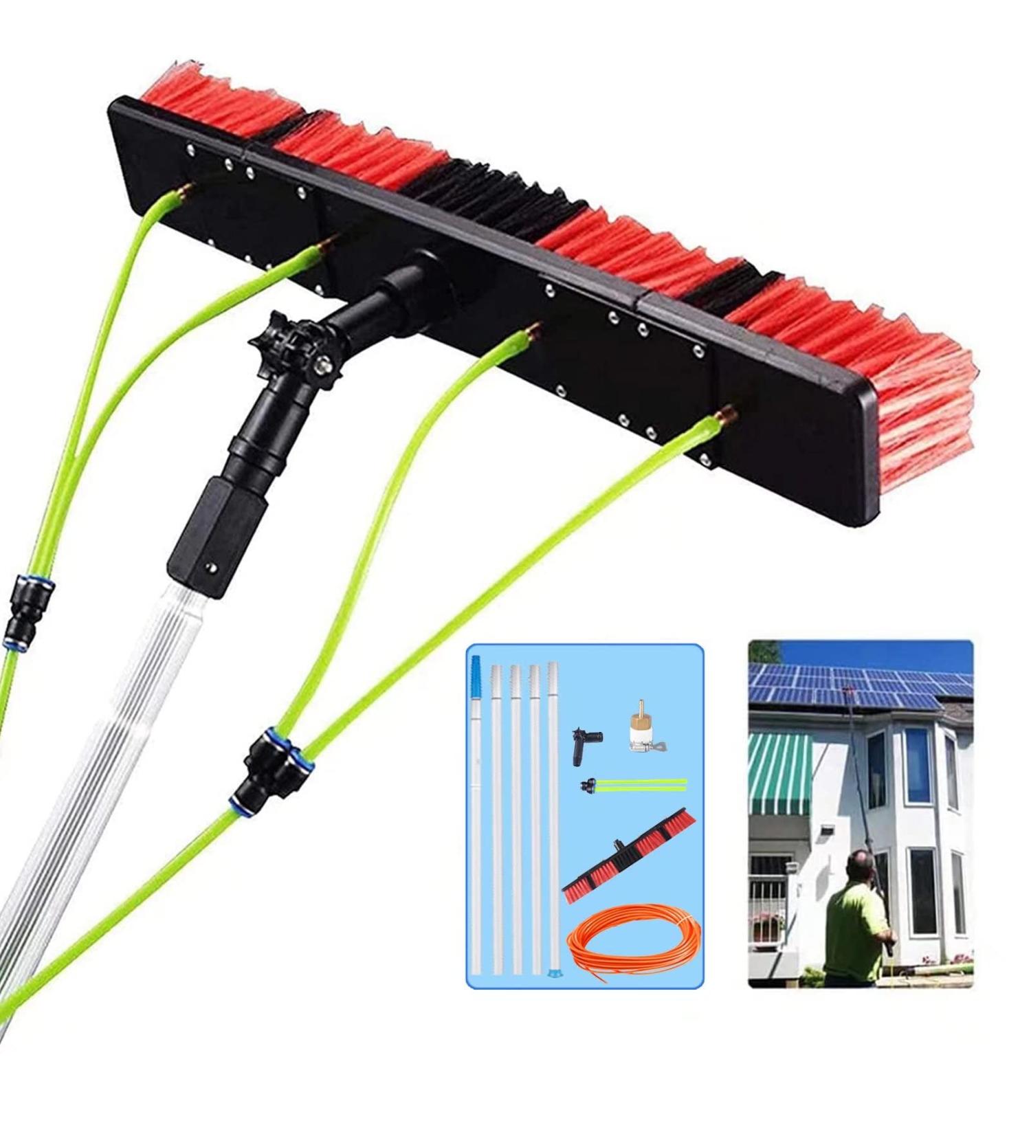 Window Cleaning Brush Equipment Window Cleaner Kit Water/Hose Fed Pole Long Handle Cleaning Brush Extendable Cleaner Conservatory Roof 6m Rod/50cm Brush Head 55cm Brush Head 12M/39FT - Buy Online on SooperMarket.com