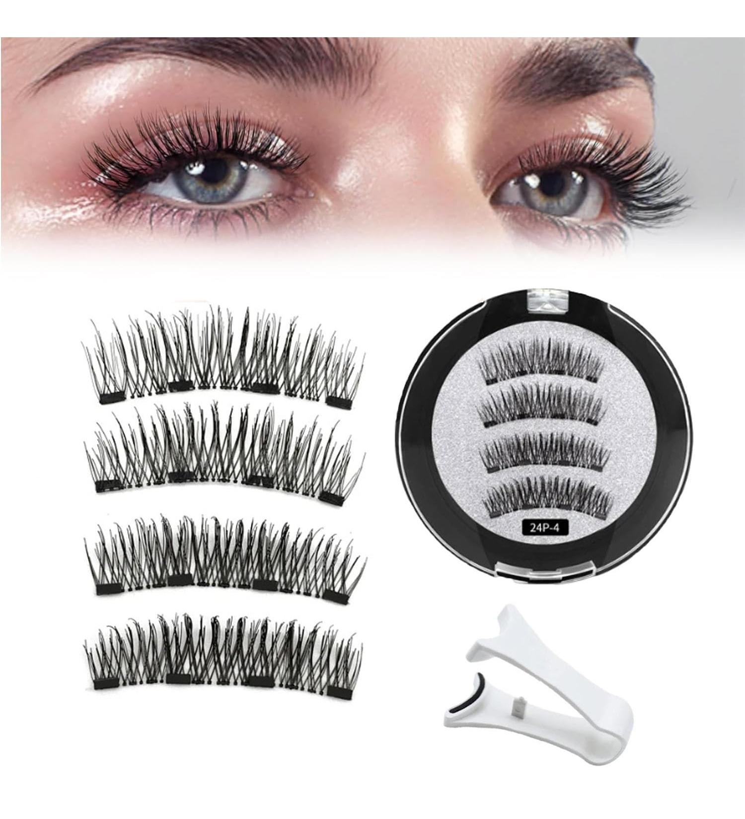 Lumentes Magnetic Eyelashes Lumentes Magnetic Lashes Magnetic Eyelashes Without Eyeliner Reusable Magnetic Eyelashes with Applicator No Glue or Liner Needed (Color : 24P-4) - Buy Online on SooperMarket.com