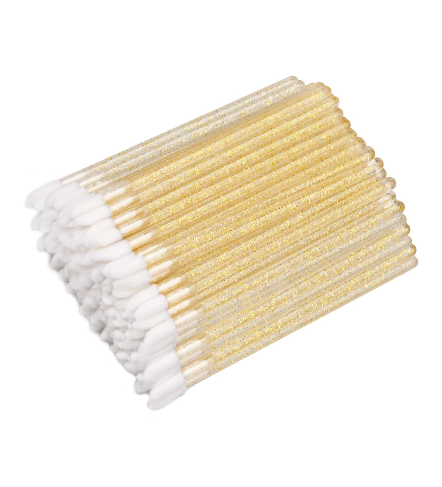 G2PLUS 200 PCS Disposable Lip Gloss Brushes - Crystal Gold Lip Applicator Wands for Makeup Application - Buy Online on SooperMarket.com