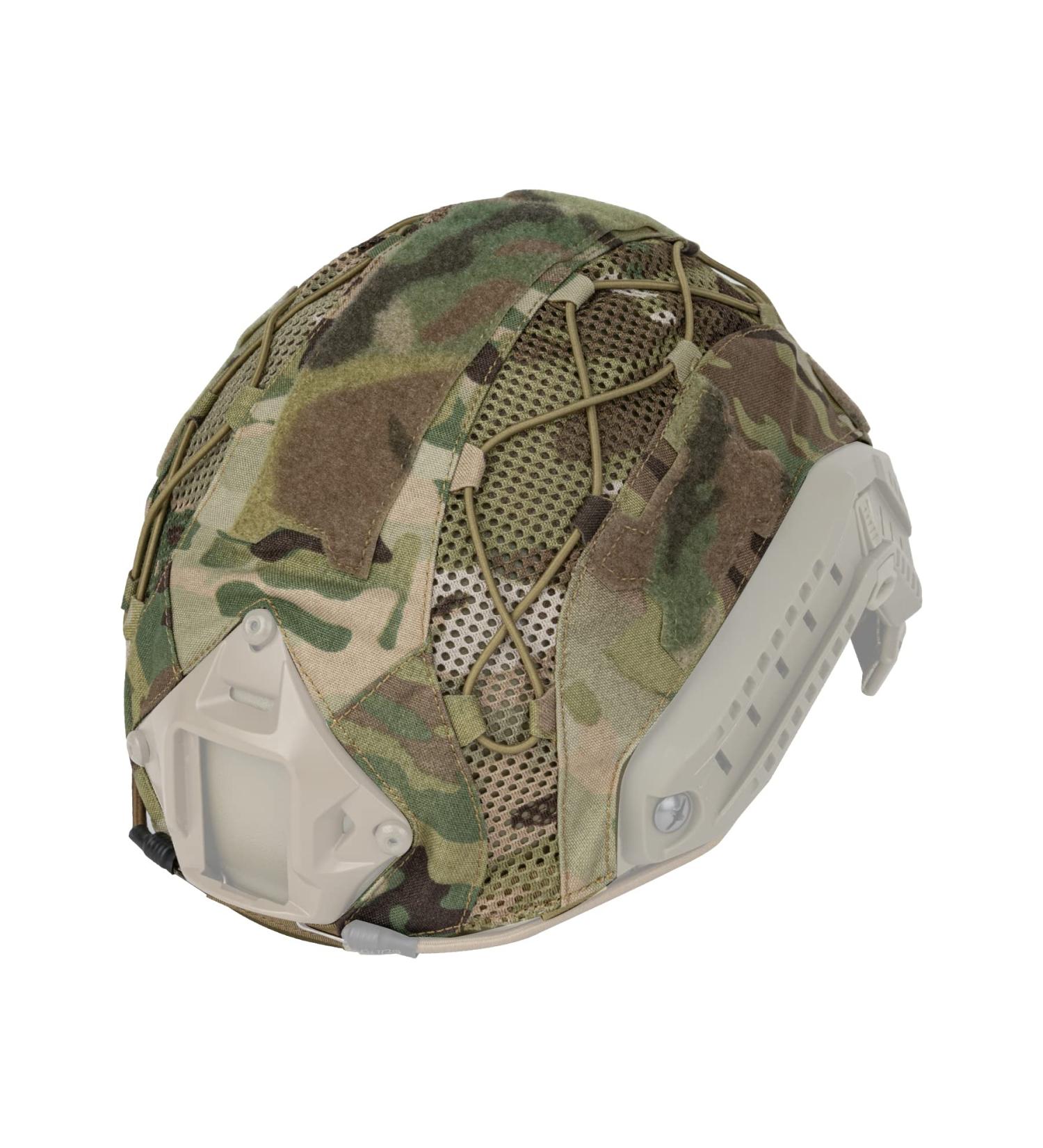 TOPTACPRO Camouflage Helmet Cover for Fast Helmet Size M/L - Cordura 500D Nylon | Paintball Shooting Gear - Buy Online on SooperMarket.com