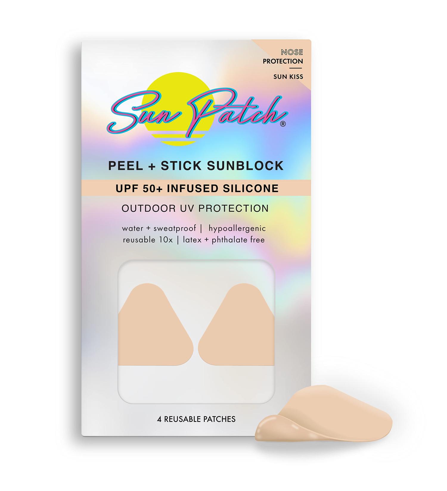 Sunkiss Reusable Silicone Sunblock Nose Patches for UV Protection - UPF 50, 1 Pack/4 Patches - Face Stickers for Nose - Sun Patch - Buy Online on SooperMarket.com