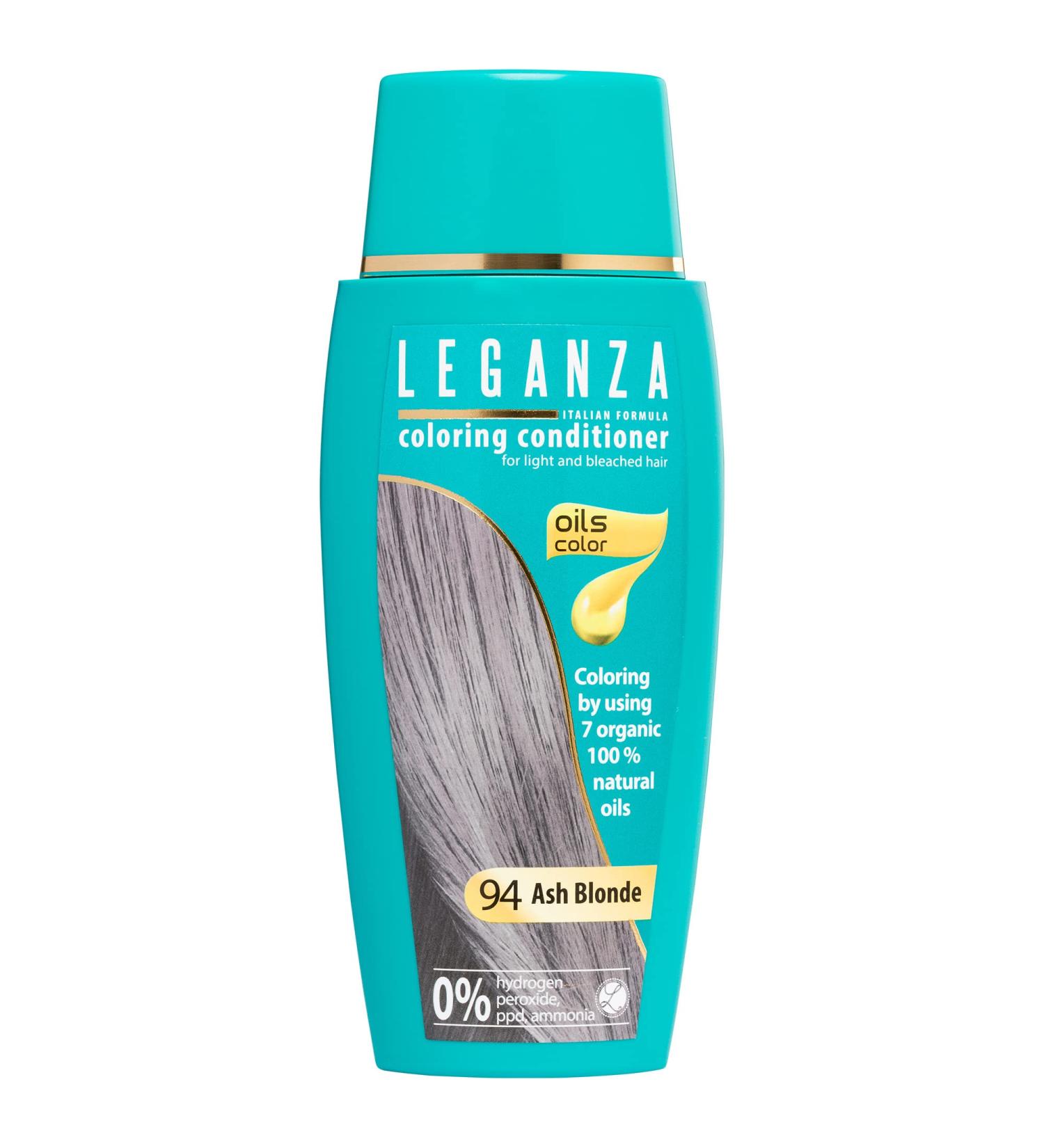 Leganza Hair Coloring Conditioner Ash Blonde N 94 - 150ml | 7 Natural Oils | Ammonia PPD & Paraben Free - Buy Online on SooperMarket.com