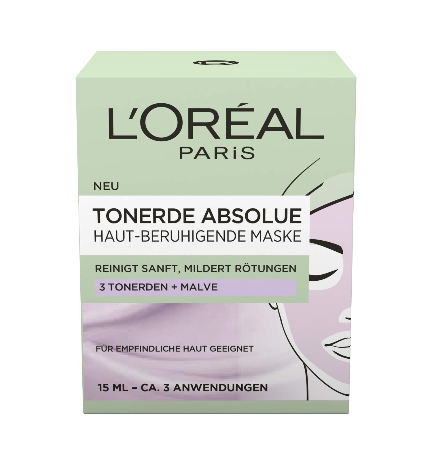 L'Or al Paris Tonerde Absolue Skin Soothing Mask - Pack of 2 (2 x 15 ml) | Buy Internationally Online - Buy Online on SooperMarket.com