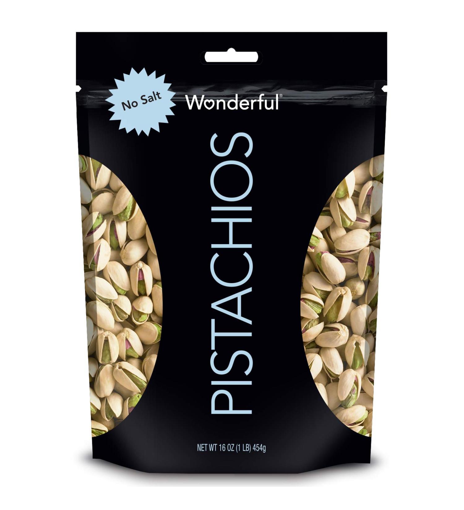 Wonderful No Salt Pistachios - 16 oz | Healthy Snack | Buy Online - Buy Online on SooperMarket.com
