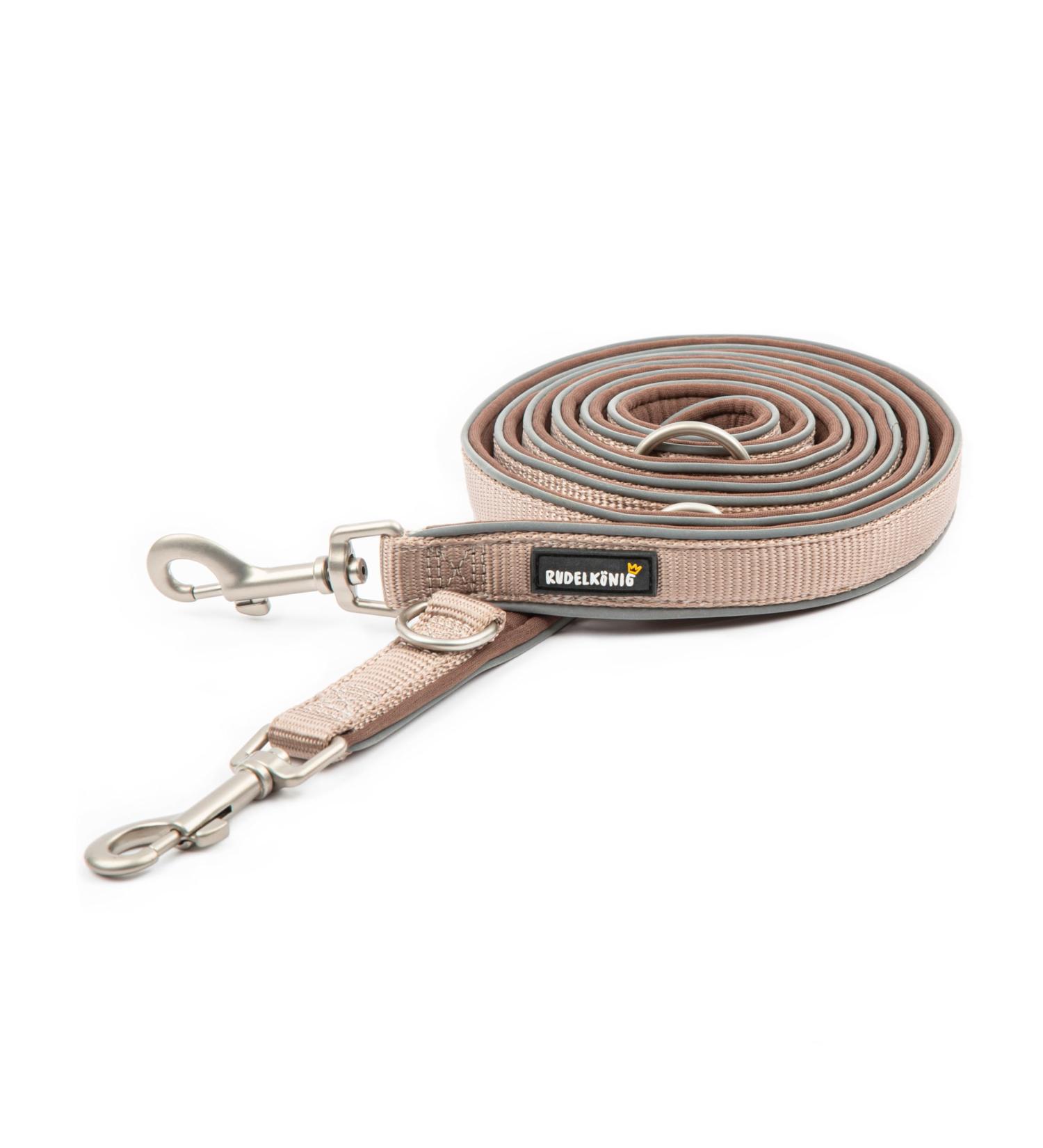 Rudelknig Dog Leash Paola 2.30m - Adjustable Reflective Leash for Medium & Large Dogs - Stylish Rose Color - Buy Online on SooperMarket.com