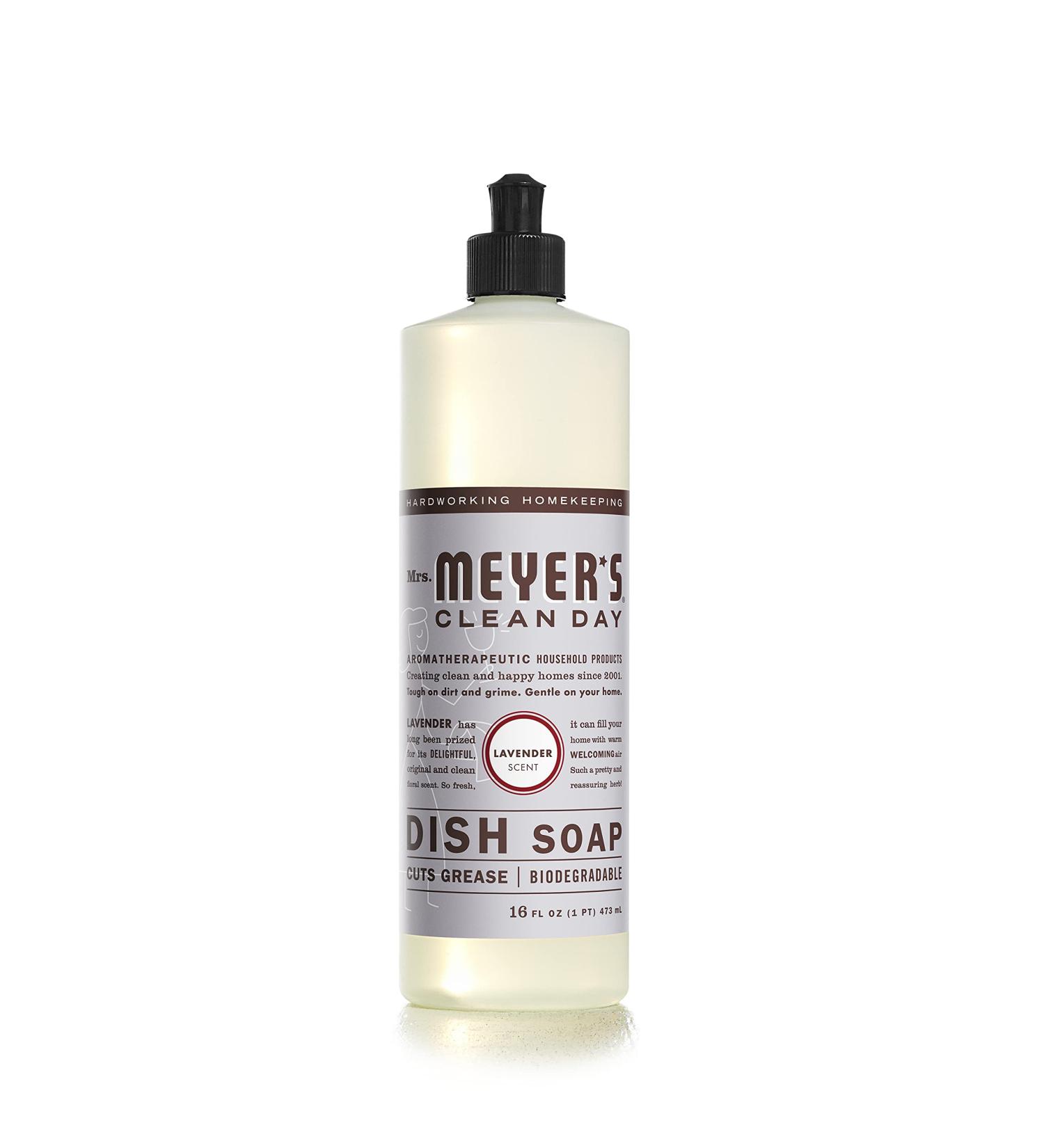 Mrs. Meyer's Liquid Dish Soap Lavender 16 Oz | Eco-Friendly Dishwashing Soap | International Shipping Available - Buy Online on SooperMarket.com