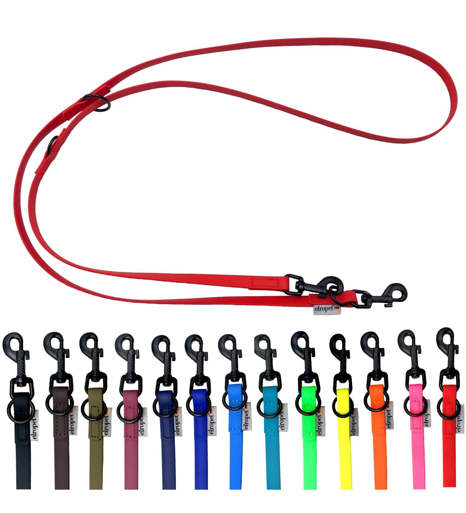 Biothane Dog Leash with Hook - Adjustable 2m to 5m for Small & Large Dogs - Durable Red 3.50m x 9mm - Buy Online on SooperMarket.com